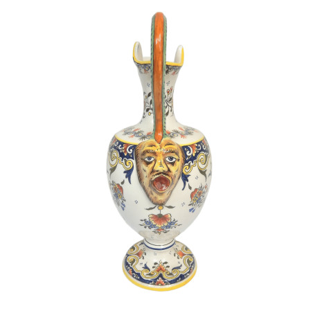 AIGUIERE EN FAÏENCE DE DESVRES FOURMAINTRAUX FRERES XIXEME