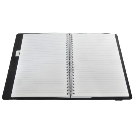 BLOC NOTES TROIKA ETUI SIMILI CUIR NOIR