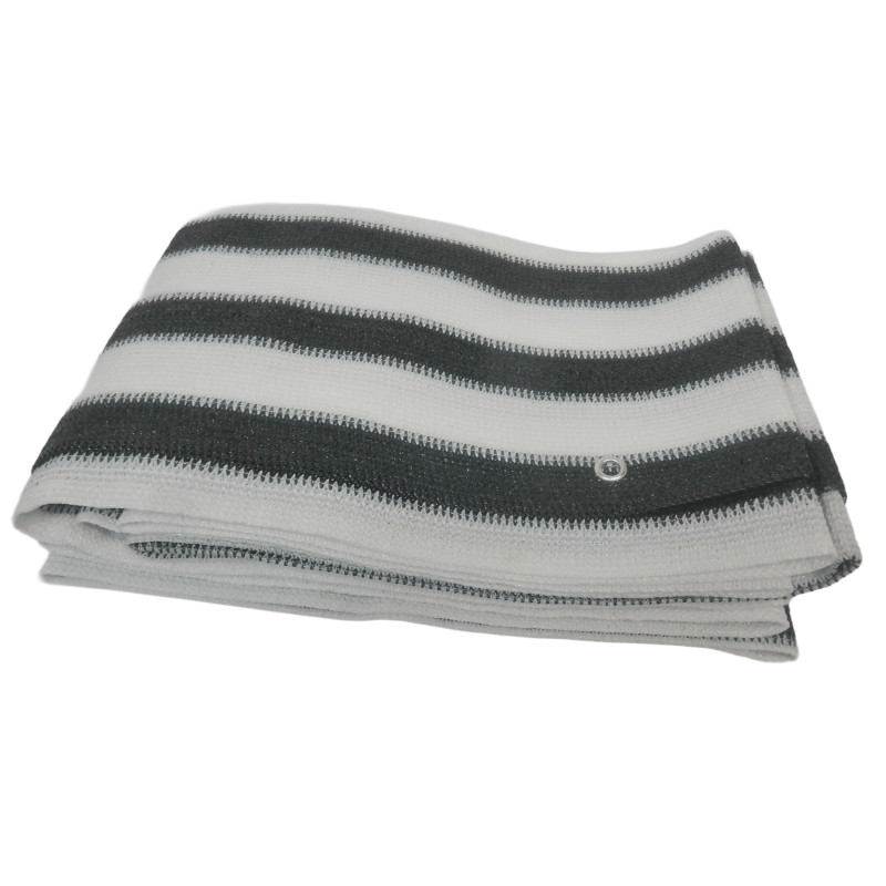 BRISE VUE DE BALCON TERRASSE RAYE VERT/BLANC 0.75X5.70M