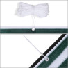 BRISE VUE DE BALCON TERRASSE RAYE VERT/BLANC 0.75X5.70M
