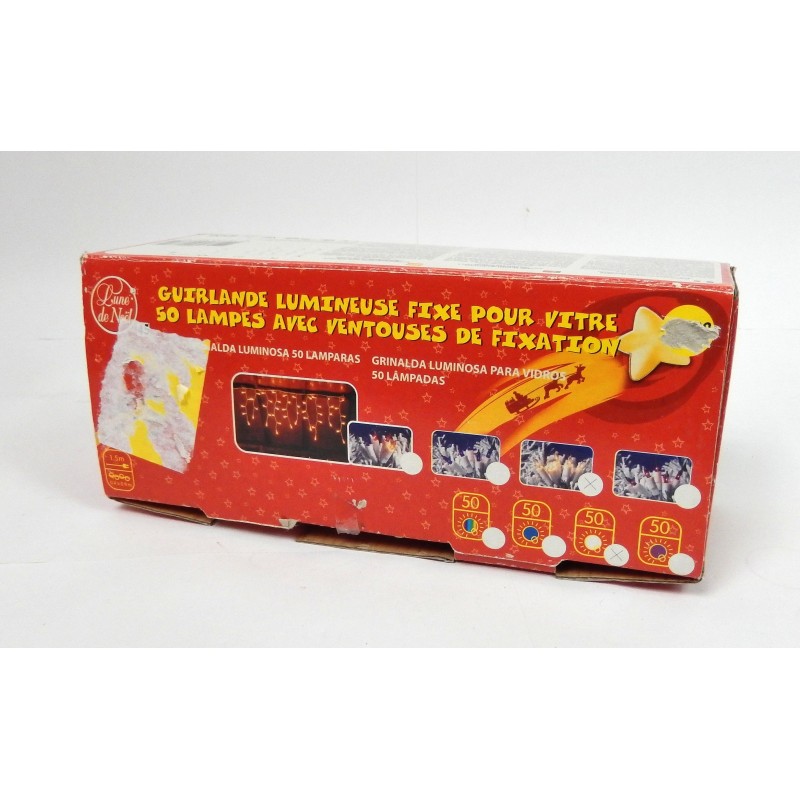 GUIRLANDE RIDEAU DE LUMIERE 50 AMPOULES CLAIRES 90X40CM GUIRLANDE RIDEAU DE LUMIERE 50 AMPOULES CLAIRES 90X40CM