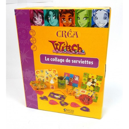 BOITE D'ACTIVITES MANUELLES COLLAGE DE SERVIETTES CREA WITCH