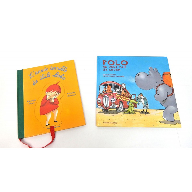 LOT 2 LIVRES ILLUSTRES POUR ENFANTS LILI BOBO ET POLO