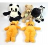 LOT DE 5 PELUCHES ASSORTIES