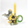 JOLI BOUGEOIR STYLE PATE DE VERRE AVEC GARNITURE