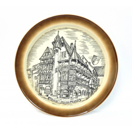 ASSIETTE DECORATIVE COLMAR MAISON PFISTER Ø24,5CM WALLKÜRE PORZELLAN BAYREUTH