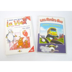 LOT 2 DVD ENFANT LES PETITS BUS ET IL ETAIT UNE FOIS LA VIE