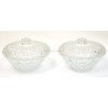 LOT DE 2 BONBONNIERES EN VERRE FIRNA