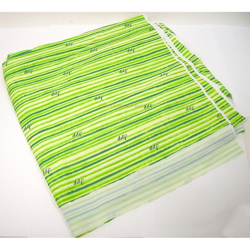 COUPON TISSU 3M x 1,50M RAYE VERT JERSEY INFROISSABLE COUPON TISSU 3M x 1,50M RAYE VERT JERSEY INFROISSABLE