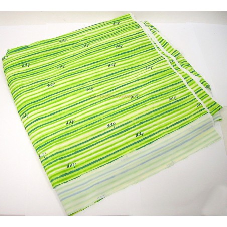 COUPON TISSU 3M x 1,50M RAYE VERT JERSEY INFROISSABLE