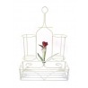 PORTE BOUTEILLES EN METAL AVEC DECOR FLEUR DE ROSE