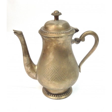 CAFETIERE ANCIENNE EN METAL ARGENTE 20CM