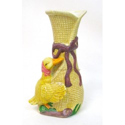 VASE EN CERAMIQUE DECOR CANARD HAUTEUR 20,5 CM