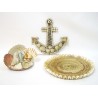 LOT - ACCROCHE CLES - DESSOUS DE PLAT - VIERGE - EN COQUILLAGES