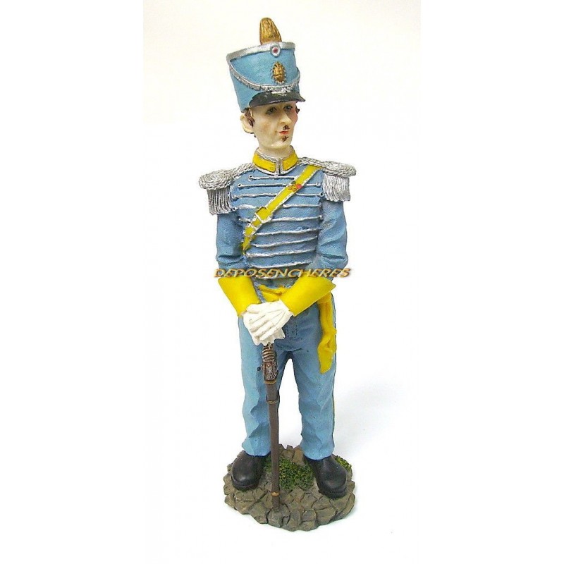 STATUETTE SOLDAT AVEC SABRE RESINE HAUTEUR 22CM