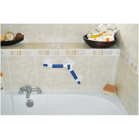 TOOSOAR 2PCS Poignée Douche Ventouse, Barre d'appui WC, Sans