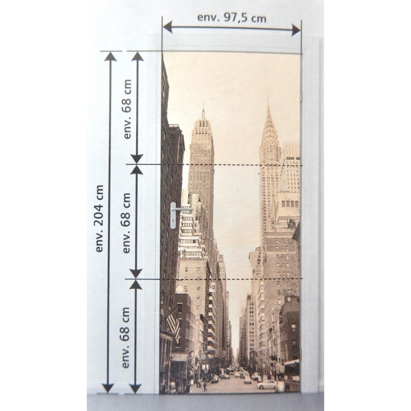 STICKER DECOR NEW-YORK POUR PORTE