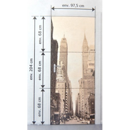 STICKER DECOR NEW-YORK POUR PORTE