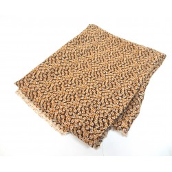 COUPON TISSU LEGER FLEURI MARRON 210X140CM