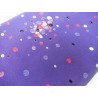 COUPON TISSU VIOLET POIS COLORES 165X280CM