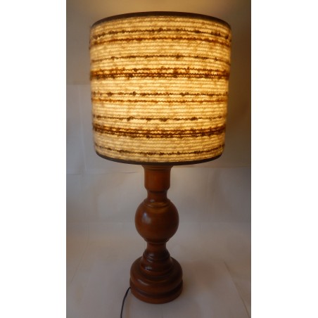 BEAU PIED DE LAMPE EN BOIS TOURNE 39CM