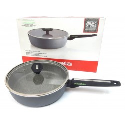 SAUTEUSE Ø24CM AVEC COUVERCLE VERRE INDUCTION MONETA STONE
