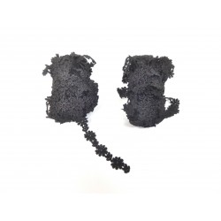 LOT 20M DE GALON NOIR MOTIFS FLEURS LARGEUR 1,7CM EN 2 COUPES DE 10M
