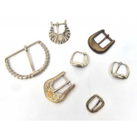 LOT 7 BOUCLES DE CEINTURE METAL ASSORTIES