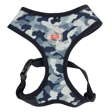 HARNAIS CHIEN PUPPIA TAILLE L MOTIF CAMOUFLAGE BLEU