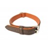 COLLIER CHIEN MARRON SIMILI CUIR  32 A 40 CM