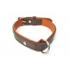 COLLIER CHIEN MARRON SIMILI CUIR  32 A 40 CM