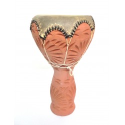 PETIT TAMTAM DJEMBE EN TERRE CUITE ET PEAU MAGHREB