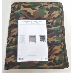 HOUSSE D'ETAGERE TISSUS CAMOUFLAGE MILITAIRE 135X50X127CM