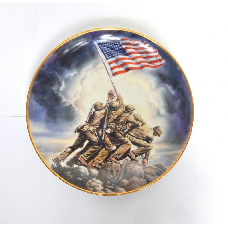 ASSIETTE COLLECTOR "RAISING OF THE FLAG ON IWO JIMA" NUMEROTE