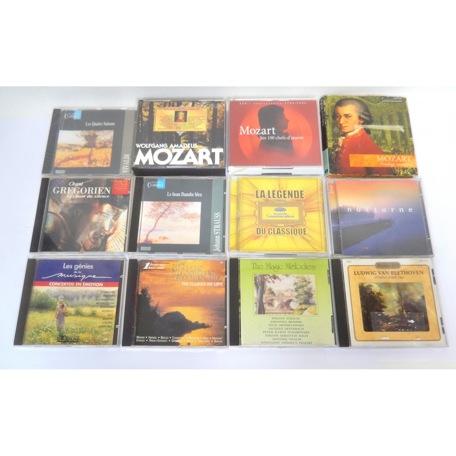 LOT 20 CD MUSIQUE CLASSIQUE MOZART-BEETHOVEN-VIVALDI-STRAUSS