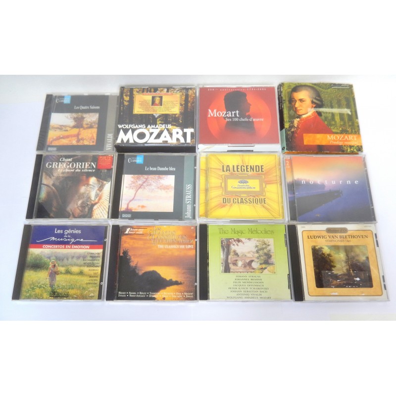 LOT 20 CD MUSIQUE CLASSIQUE MOZART-BEETHOVEN-VIVALDI-STRAUSS...