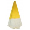 NAPPE RONDE COLORIS JAUNE DECOR QUADRILLAGE FLEURI Ø160CM