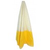 NAPPE RONDE COLORIS JAUNE DECOR QUADRILLAGE FLEURI CENTRAL Ø160CM