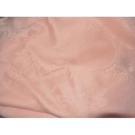 NAPPE RONDE COLORIS ROSE BORDS FESTONNES Ø150CM