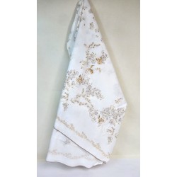 NAPPE OVALE DECOR FLEURI 240X170CM