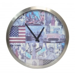 HORLOGE MURALE PENDULE USA QUARTZ Ø35,5CM