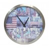 HORLOGE MURALE PENDULE USA QUARTZ Ø35,5CM