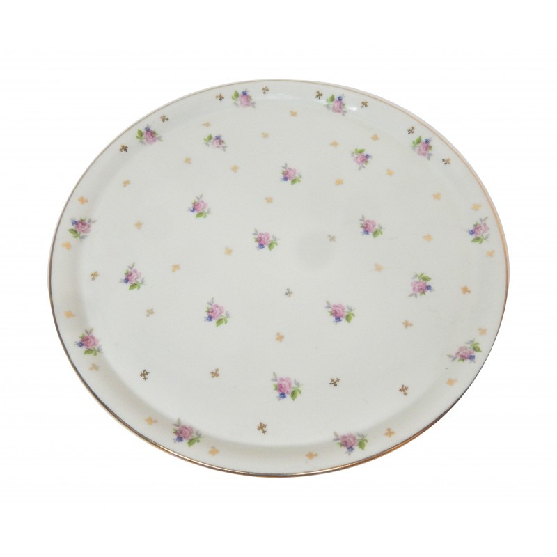 PLAT A TARTE DECOR ROSES 30CM LOURIOUX FOËCY