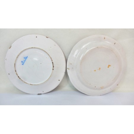 LOT 2 ASSIETTES DE DECORATION ANCIENNES LUNEVILLE ST CLEMENT