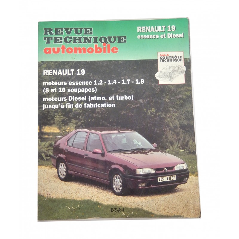 REVUE TECHNIQUE AUTOMOBILE RENAULT 19 ESSENCE DIESEL