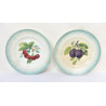 LOT 2 ASSIETTES DECOR FRUITS ST AMAND Ø20CM