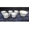 LOT 5 TASSES A CAFE ARCOPAL DECOR ASTER + 1 BOL SOVIREL