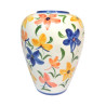 GRAND VASE CERAMIQUE DECOR FLEURI HAUTEUR 29CM