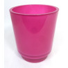 CACHE POT EN VERRE ROSE Ø15,5CM