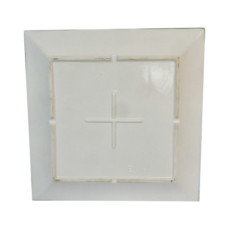 GRAND PLAT CARRE EN CERAMIQUE 36,3X36,3CM DECOR IRIS